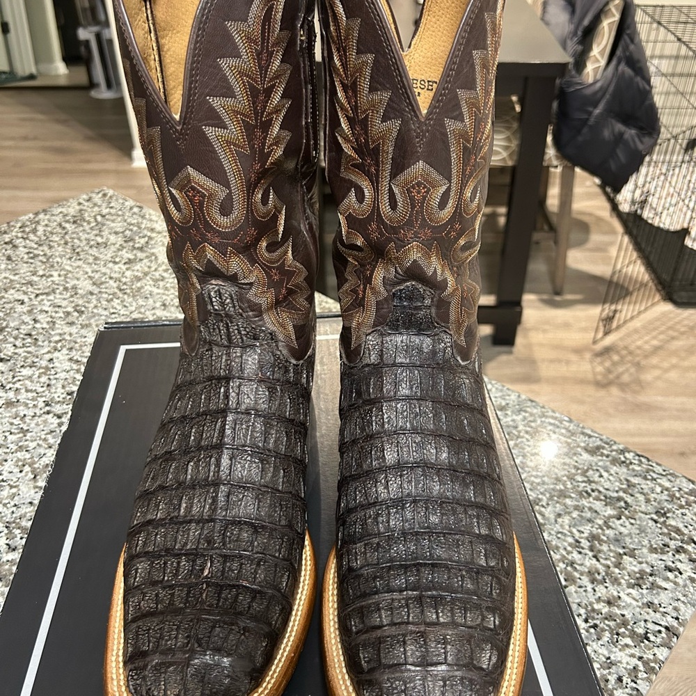 Men's Brown Lucchese Caiman Boots
